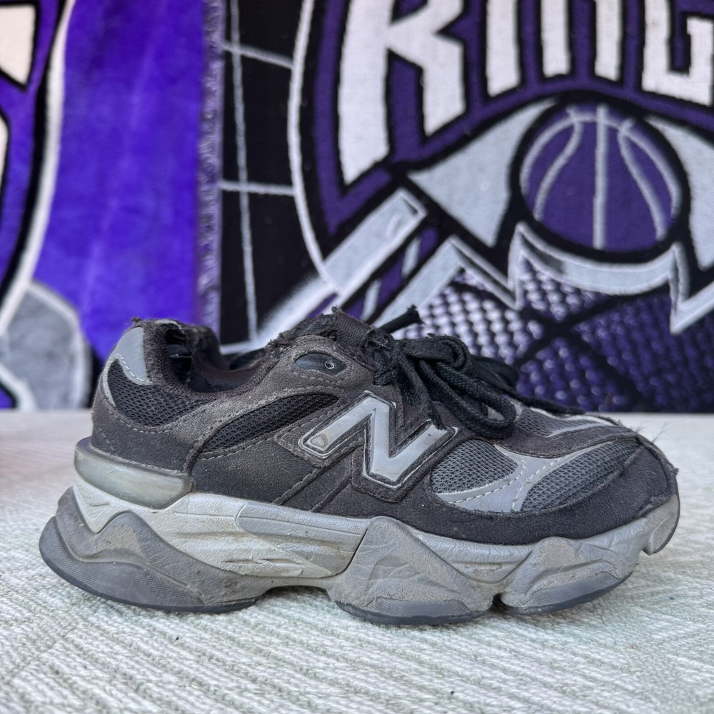 Size 1Y -‎ New Balance 9060 Black/Grey Toddler Sneakers PC9060BK - Picture 5 of 14